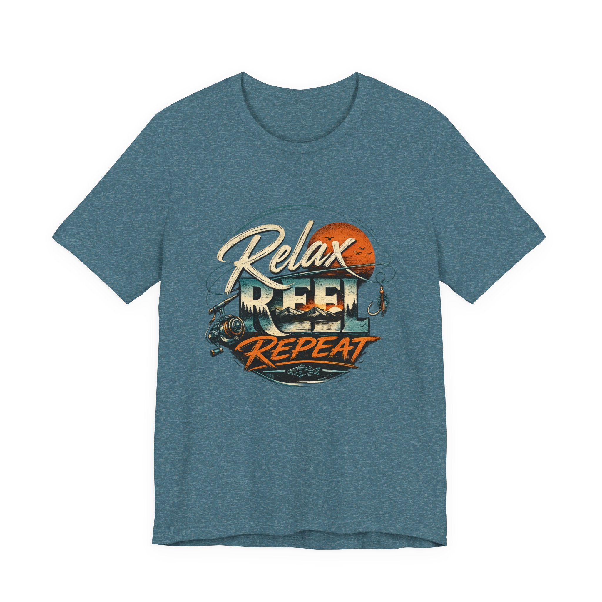Relax, Reel, Repeat Fishing Graphic Tee