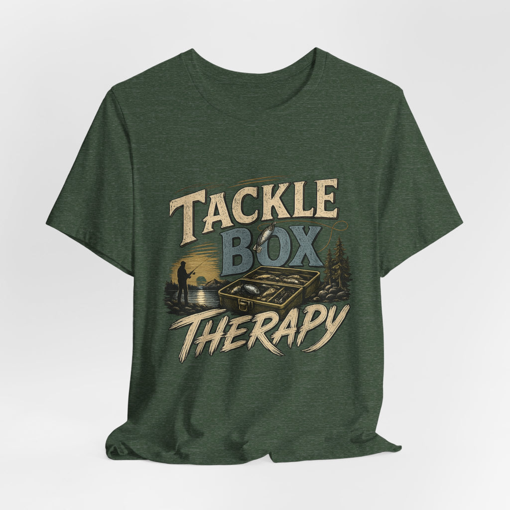 Tackle Box Therapy – Fishing Graphic T-Shirt