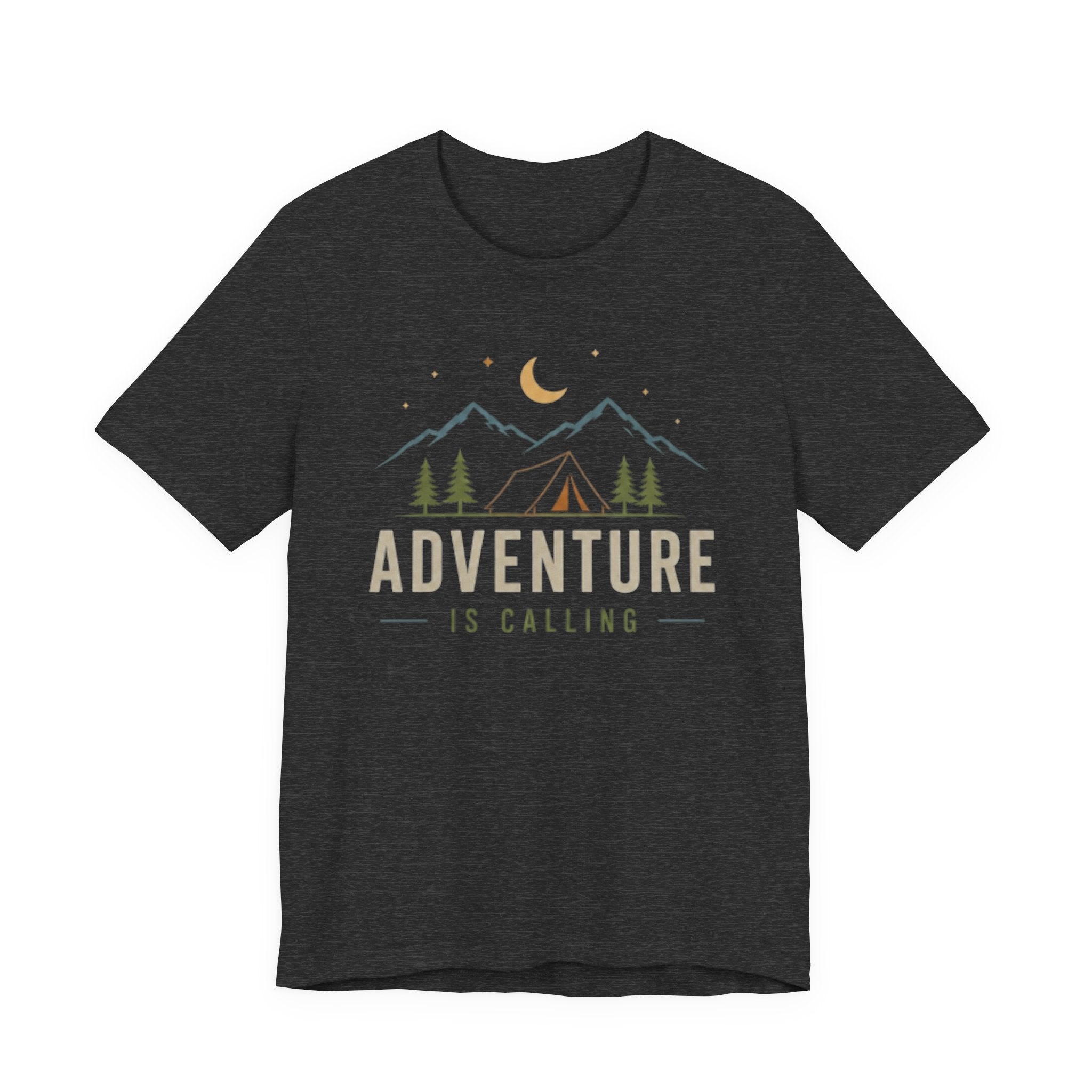 Adventure Is Calling - Camping & Mountain Graphic T-Shirt