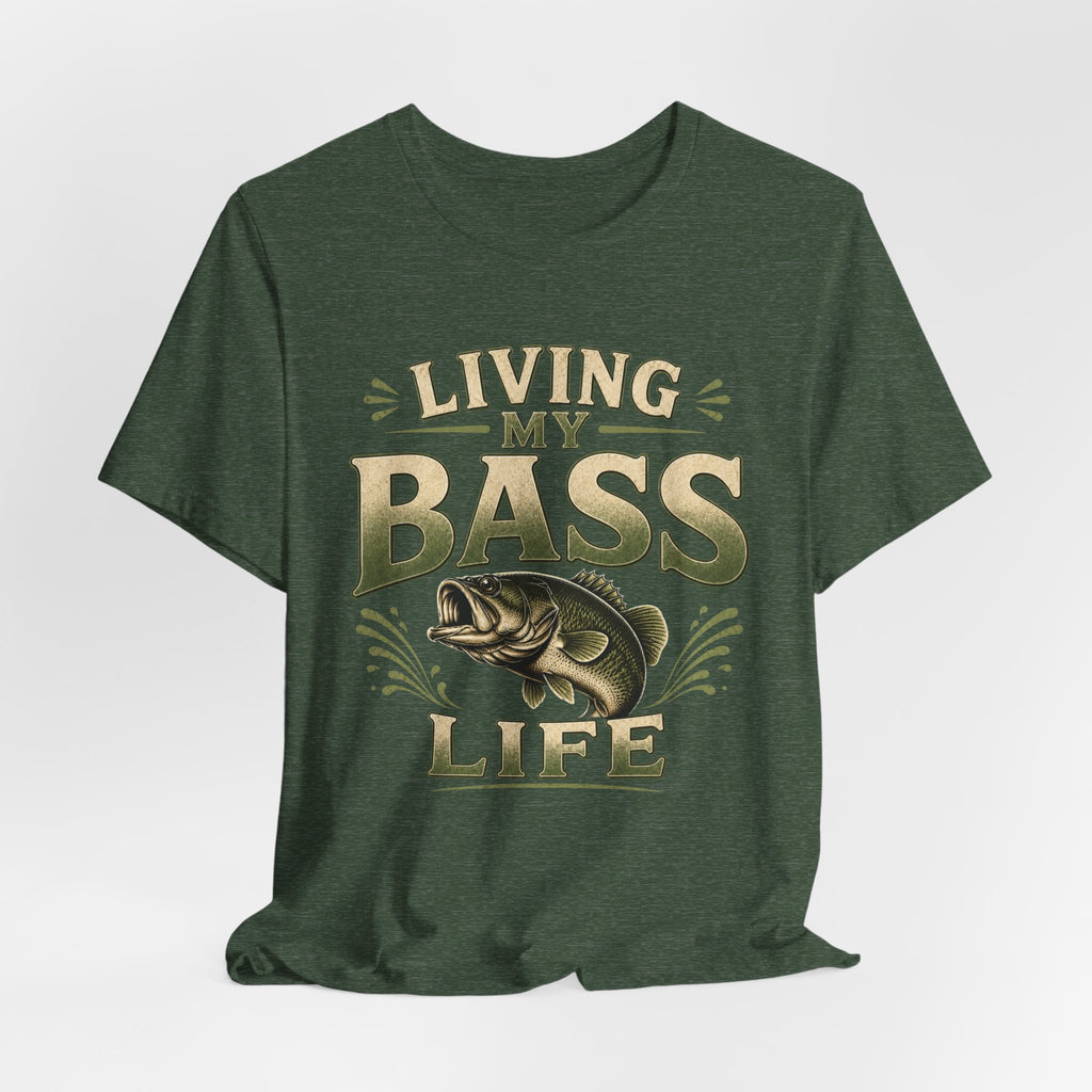 Living My Bass Life – Vintage Fishing Graphic T-Shirt