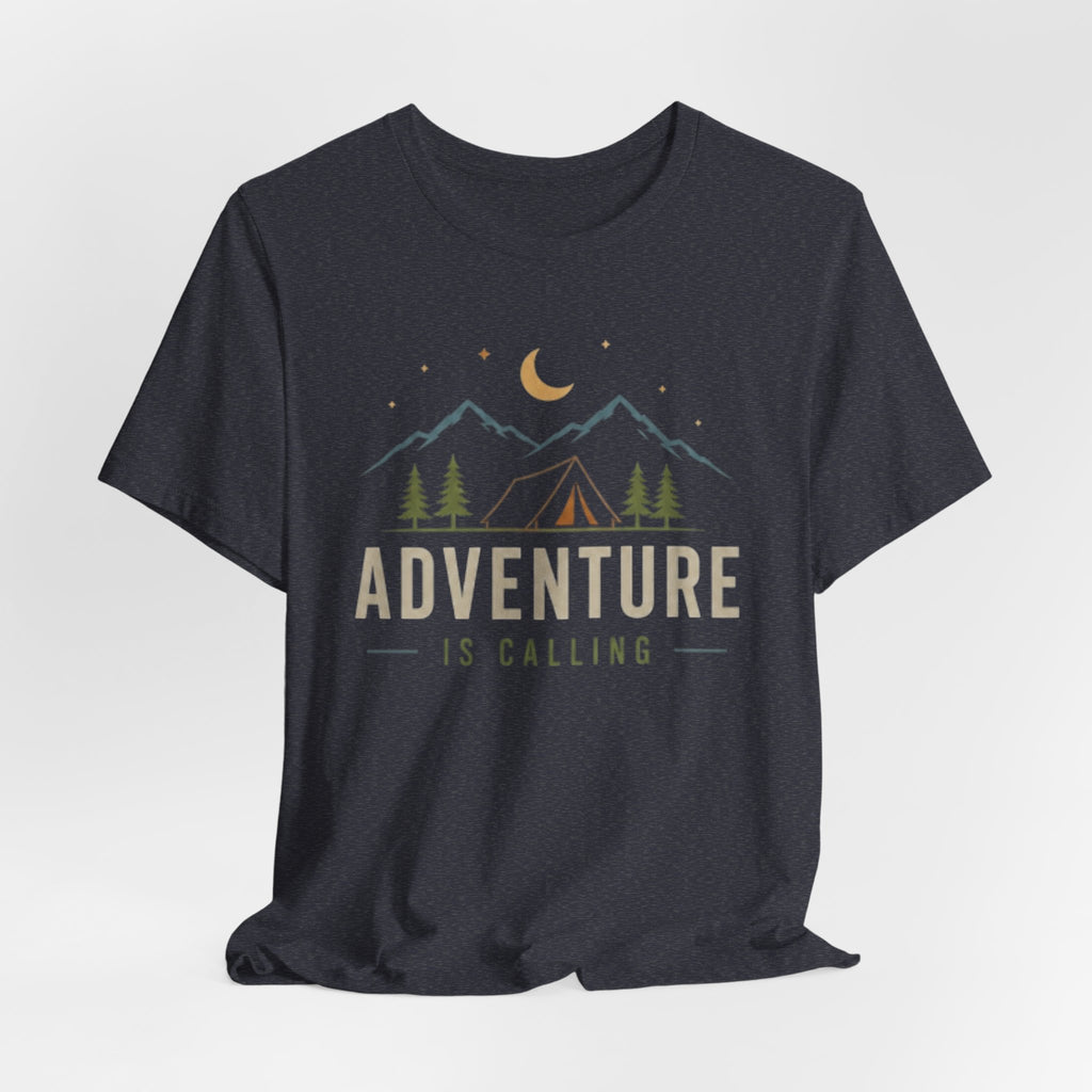 Adventure Is Calling - Camping & Mountain Graphic T-Shirt