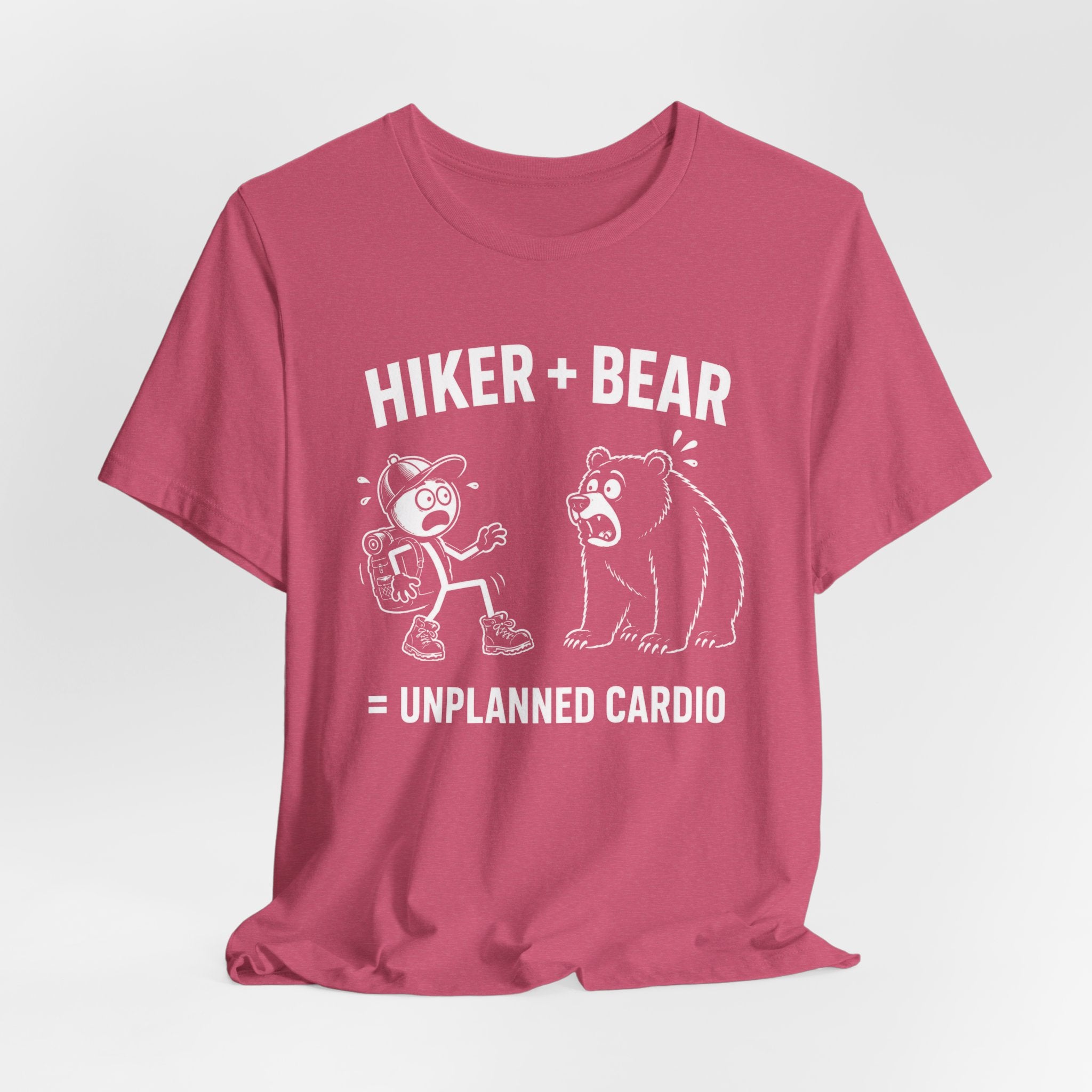 Hiker + Bear = Unplanned Cardio | Funny Hiking Tee