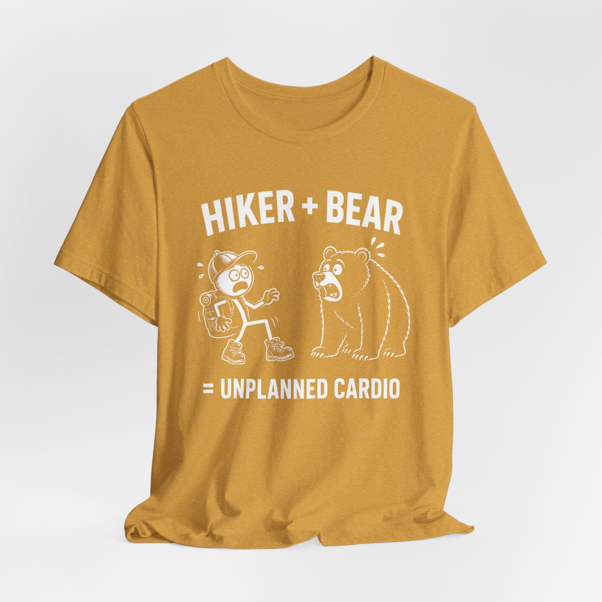 Hiker + Bear = Unplanned Cardio | Funny Hiking Tee