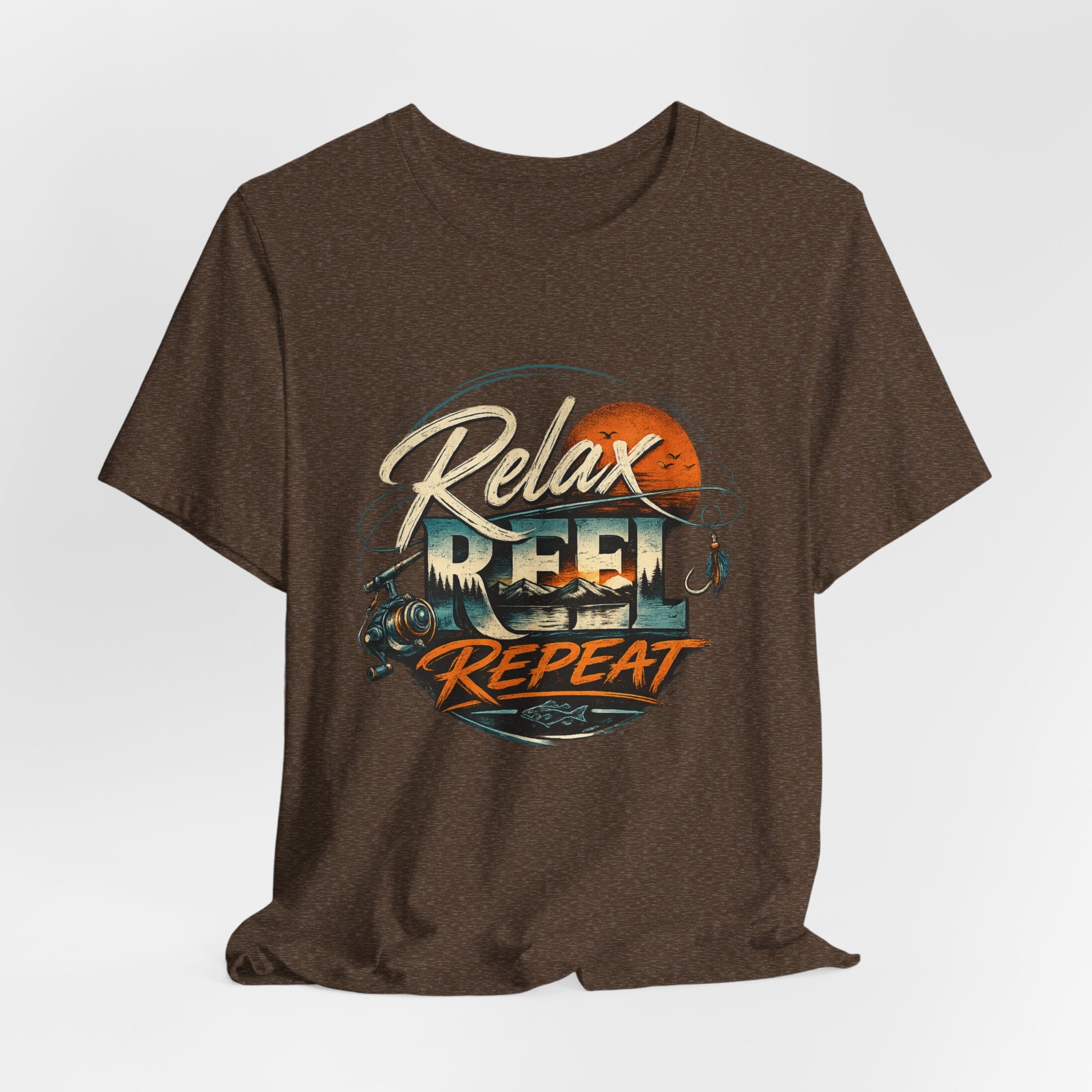 Relax, Reel, Repeat Fishing Graphic Tee