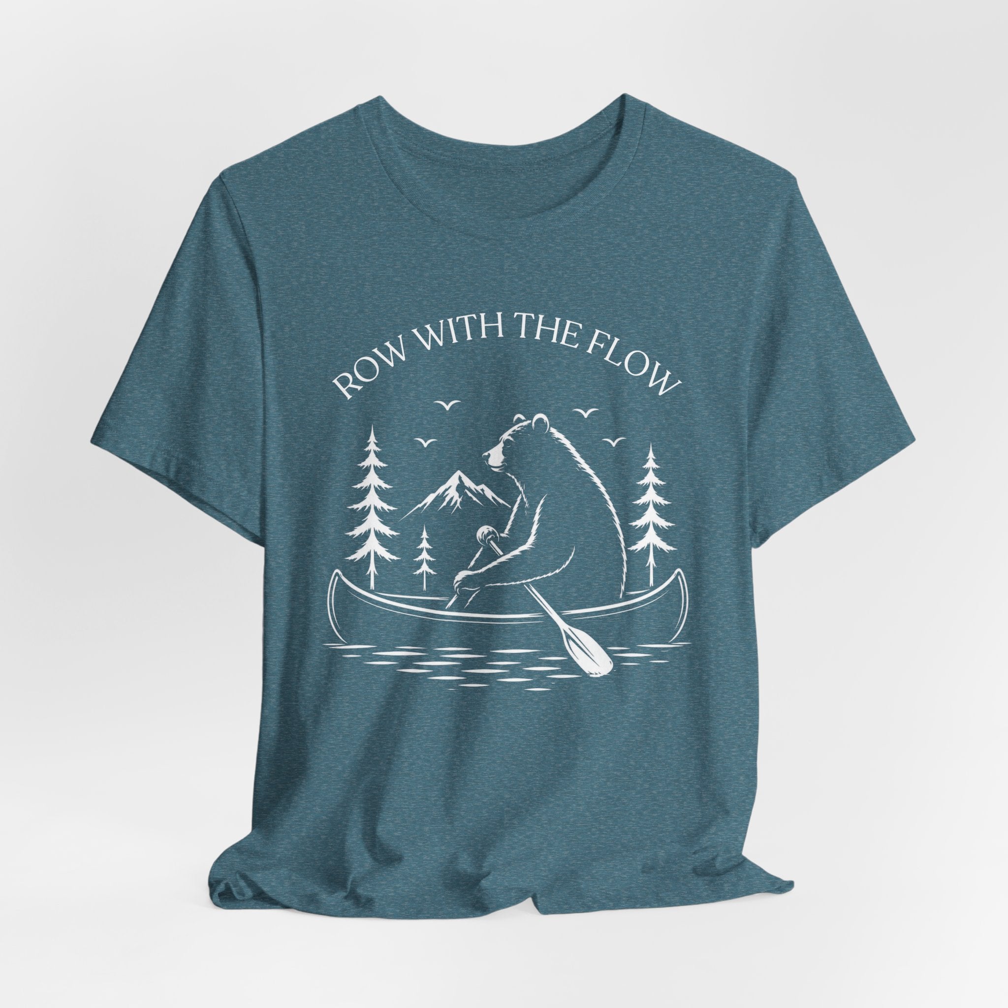 Row With The Flow - Bear Canoe Tee