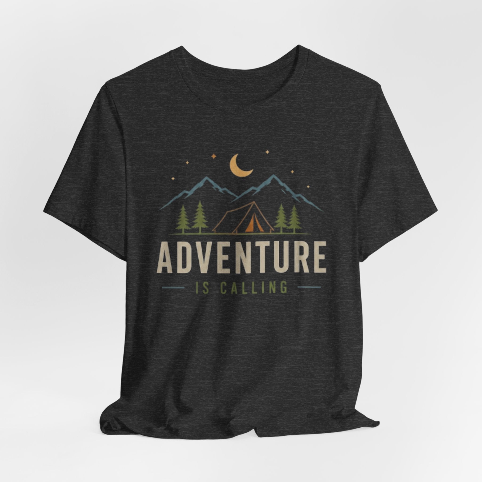 Adventure Is Calling - Camping & Mountain Graphic T-Shirt