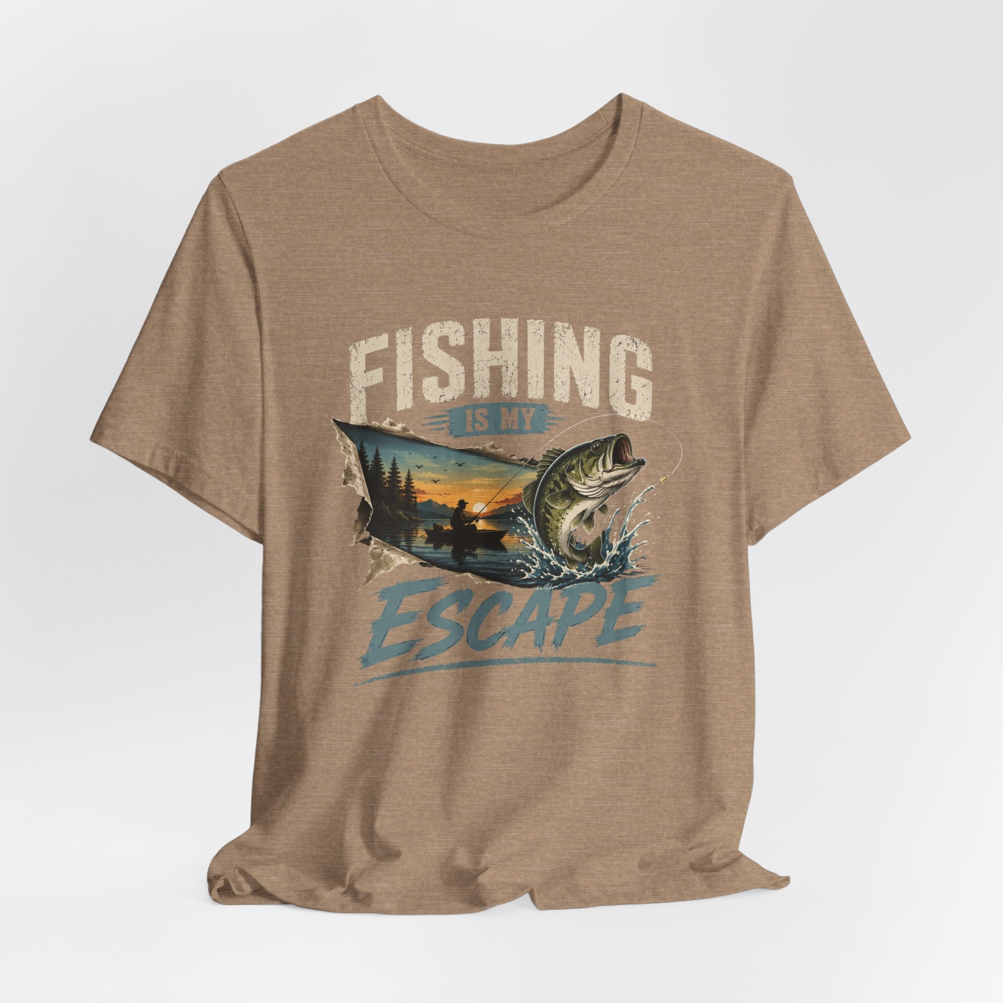 Fishing Is My Escape – Bass Fishing Graphic T-Shirt