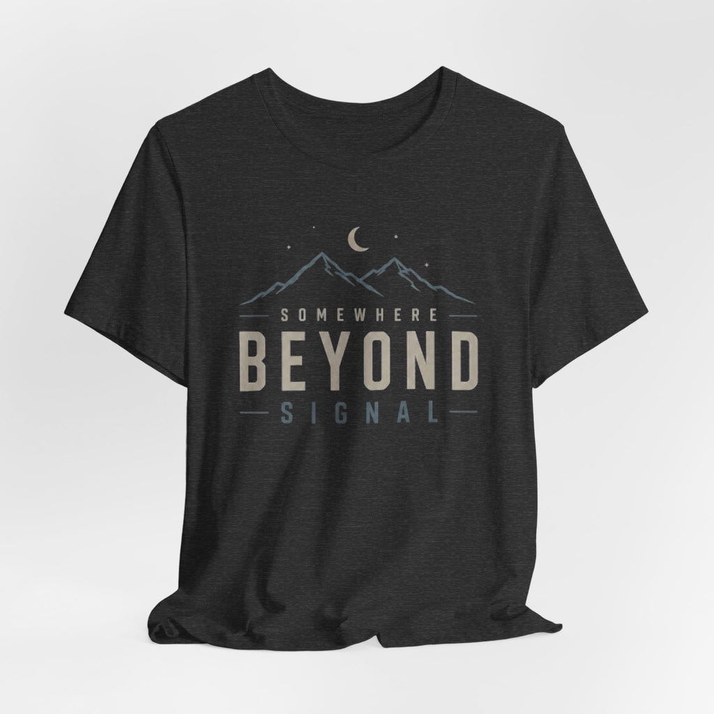 Somewhere Beyond Signal - Mountain Adventure Graphic T-Shirt