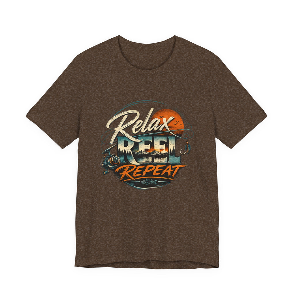 Relax, Reel, Repeat Fishing Graphic Tee