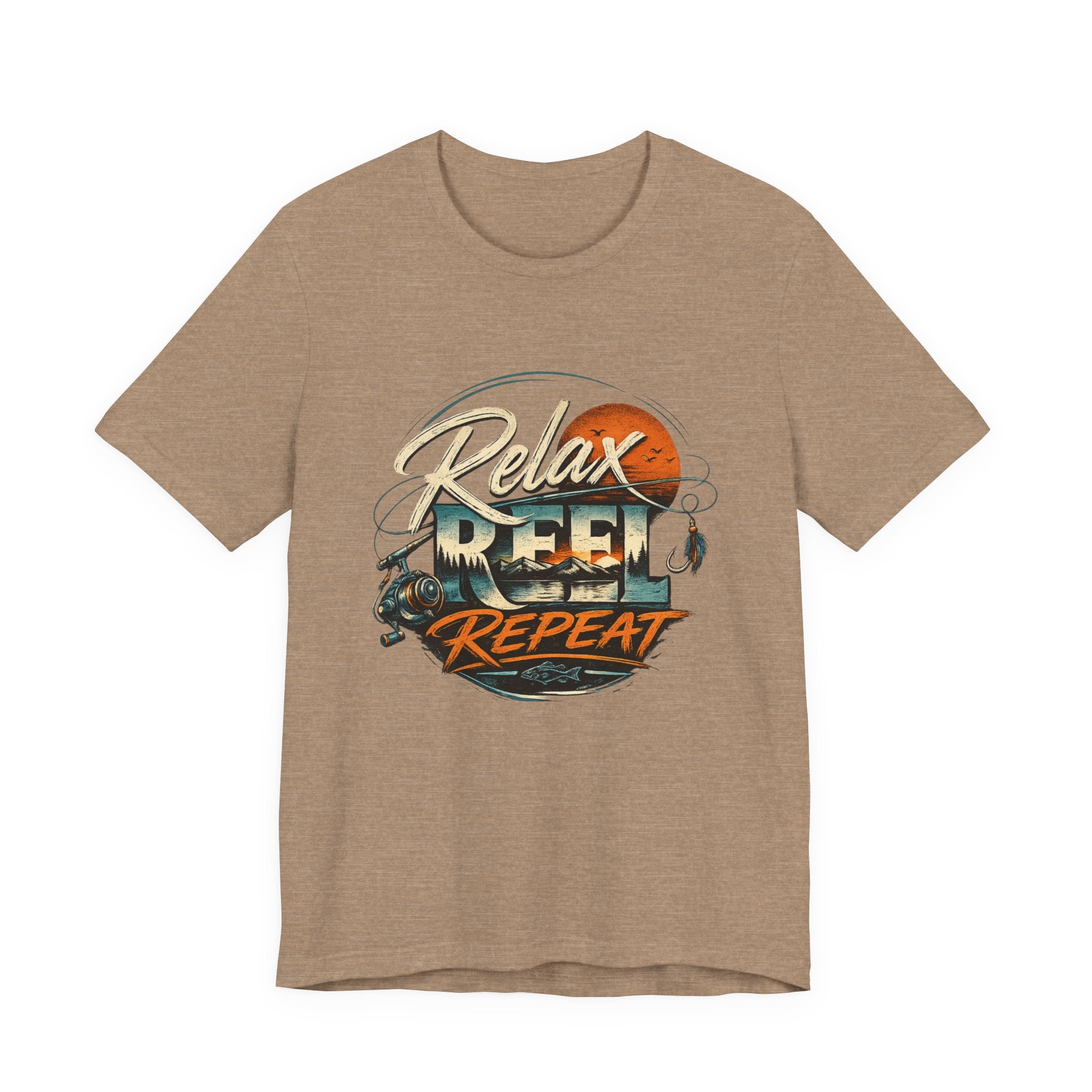 Relax, Reel, Repeat Fishing Graphic Tee