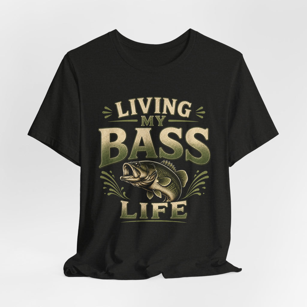 Living My Bass Life – Vintage Fishing Graphic T-Shirt