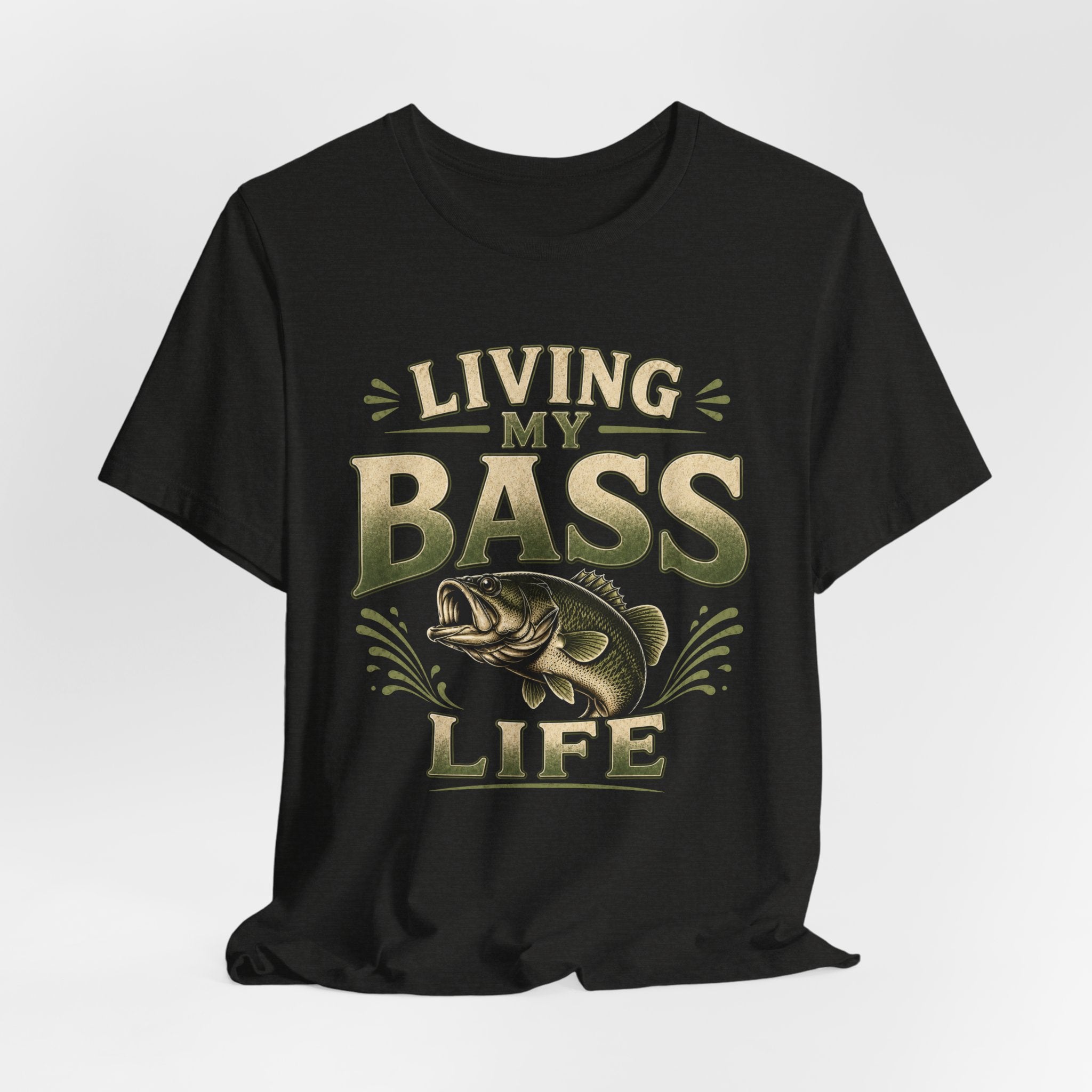 Living My Bass Life – Vintage Fishing Graphic T-Shirt