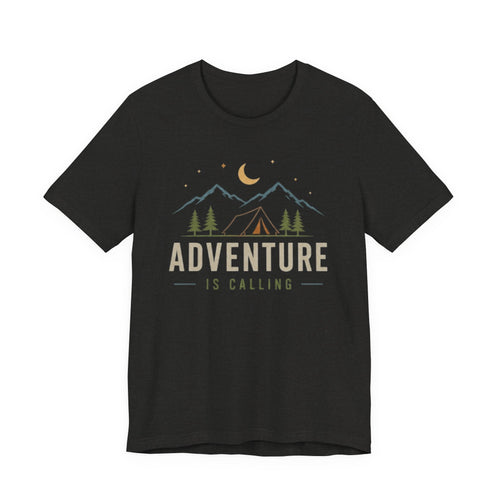 Adventure Is Calling - Camping & Mountain Graphic T-Shirt