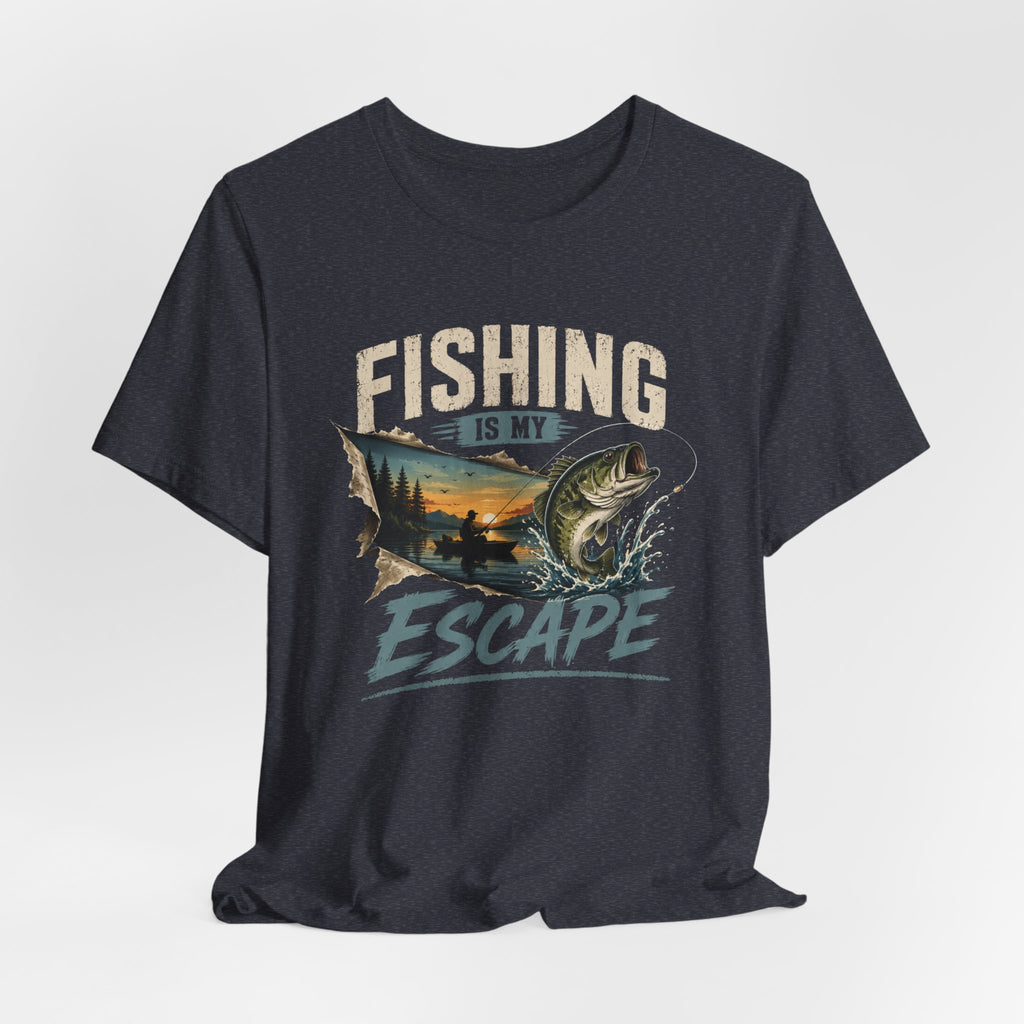 Fishing Is My Escape – Bass Fishing Graphic T-Shirt