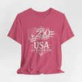 250 Years USA Anniversary Let Freedom Ring - Fishing Style Tee