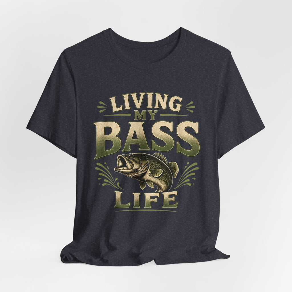 Living My Bass Life – Vintage Fishing Graphic T-Shirt