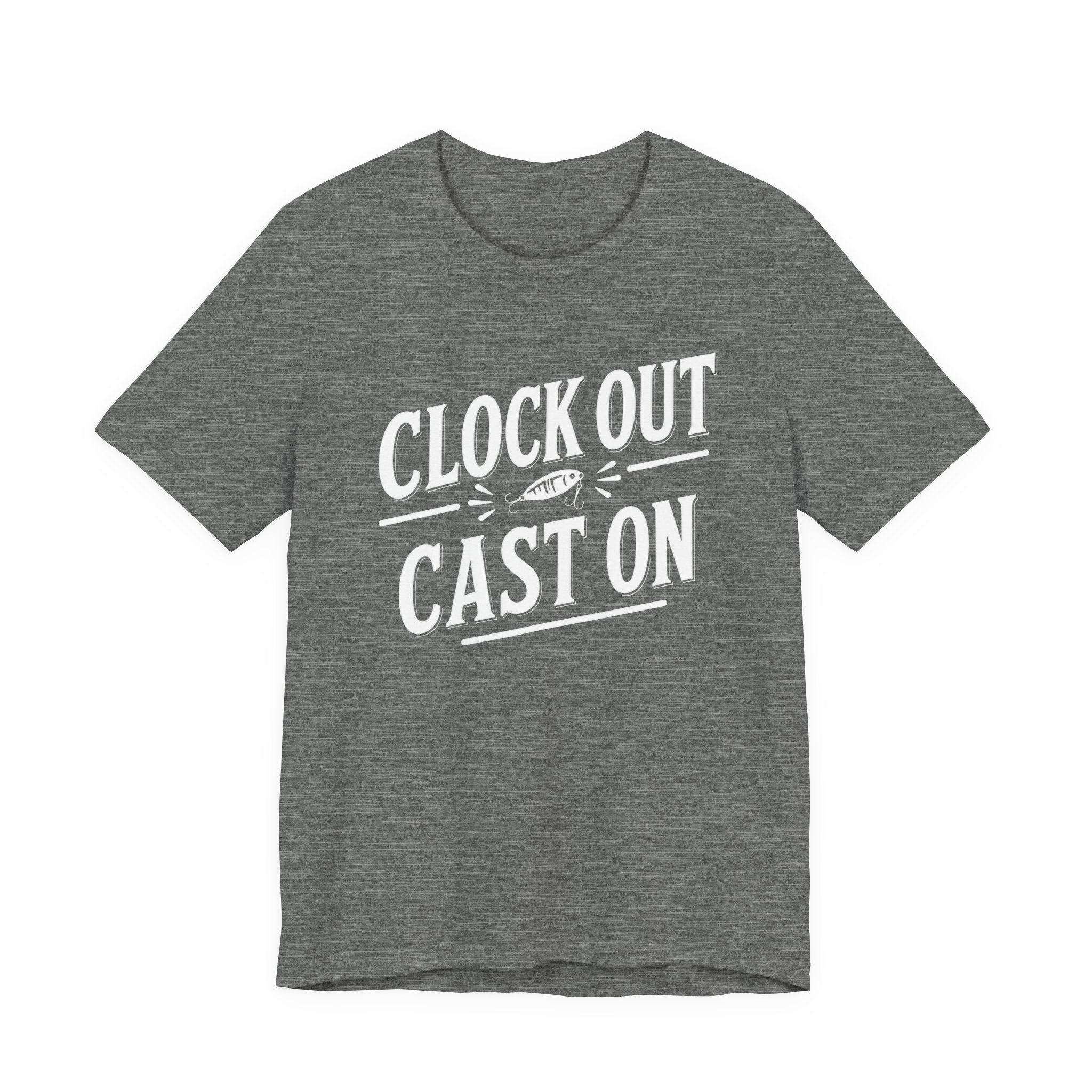 Clock Out, Cast On - Graphic Fishing Tee