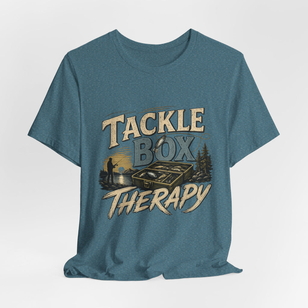 Tackle Box Therapy – Fishing Graphic T-Shirt