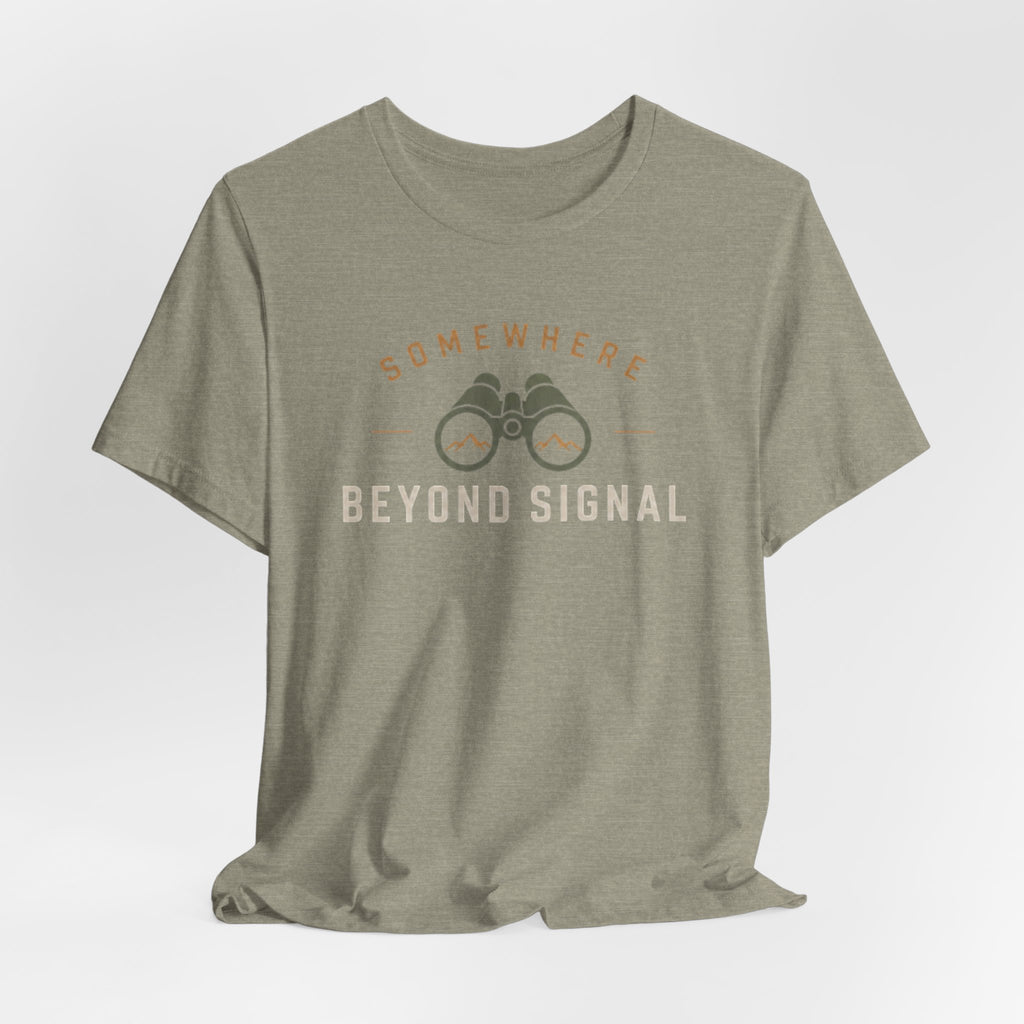 Somewhere Beyond Signal - Outdoor Adventure Graphic T-Shirt
