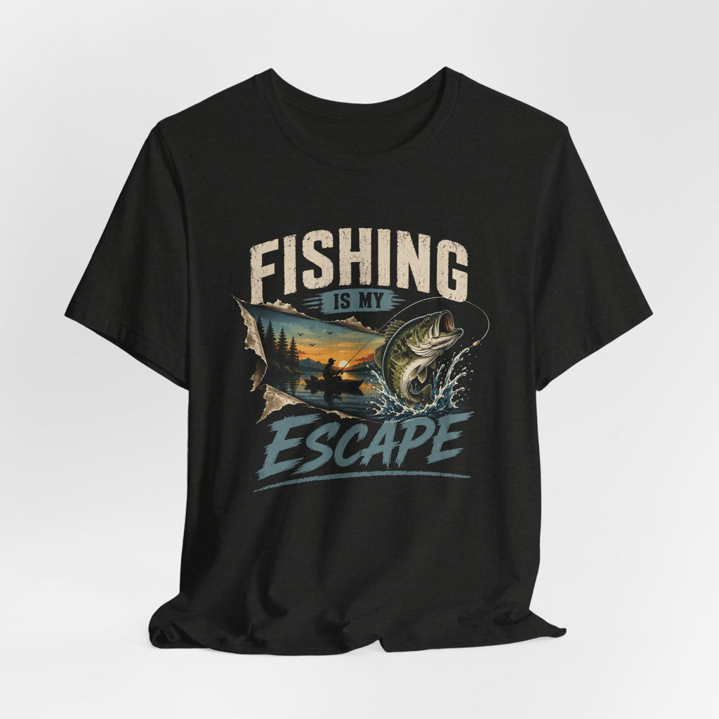 Fishing Is My Escape – Bass Fishing Graphic T-Shirt