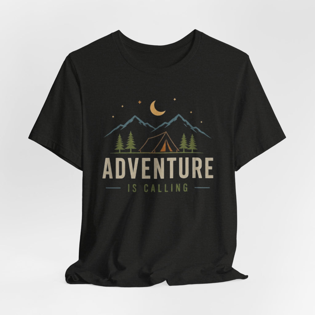 Adventure Is Calling - Camping & Mountain Graphic T-Shirt