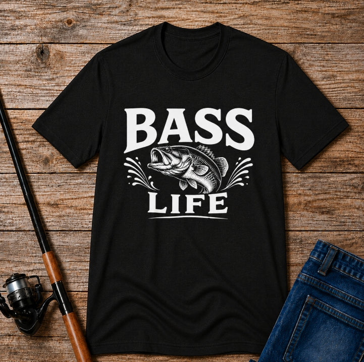 Bass Life – Fishing Graphic T-Shirt