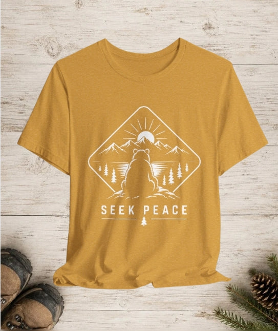 Seek Peace - Bear Wilderness Tee
