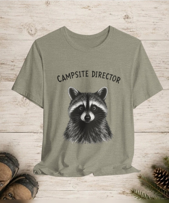 Campsite Director Raccoon Graphic Tshirt