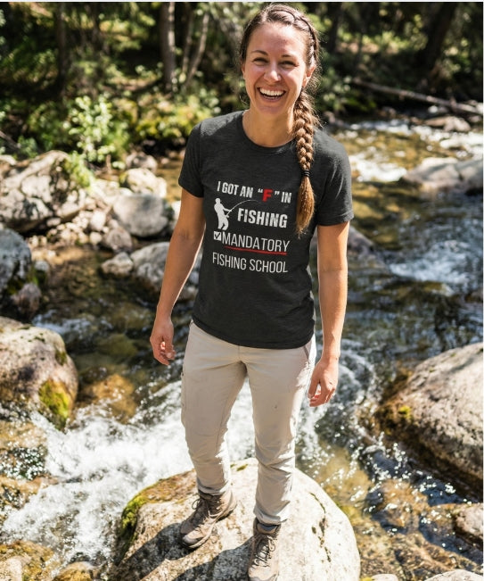 Mandatory Fishing School Graphic Fishing Tshirt