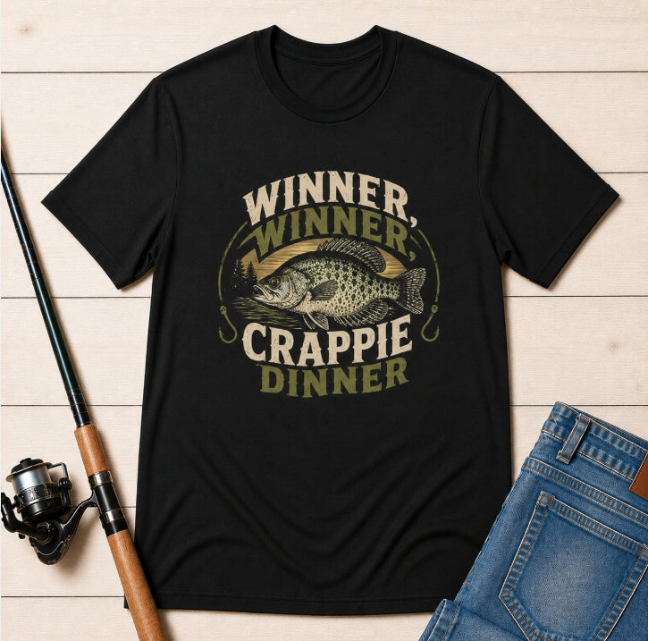Winner Winner Crappie Dinner | Funny Crappie Fishing T-Shirt