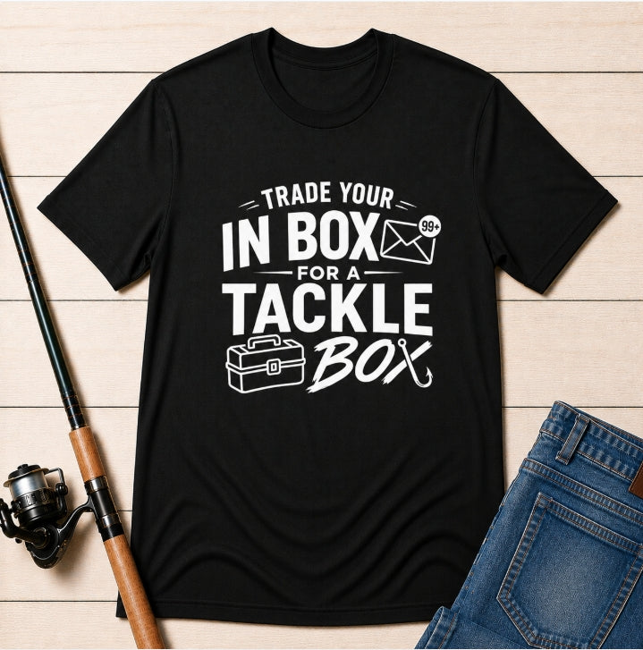 Trade Your Inbox for a Tackle Box Funny Fishing T-Shirt